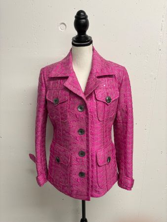 Voyage Jacke aus Angora & Wolle Pink Grösse M Vintage