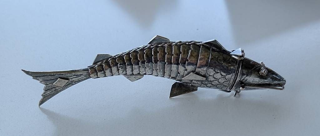 Statuette: antiker Gliederfisch, 14cm lang – Usato da Zürich venduto da wme_2brc