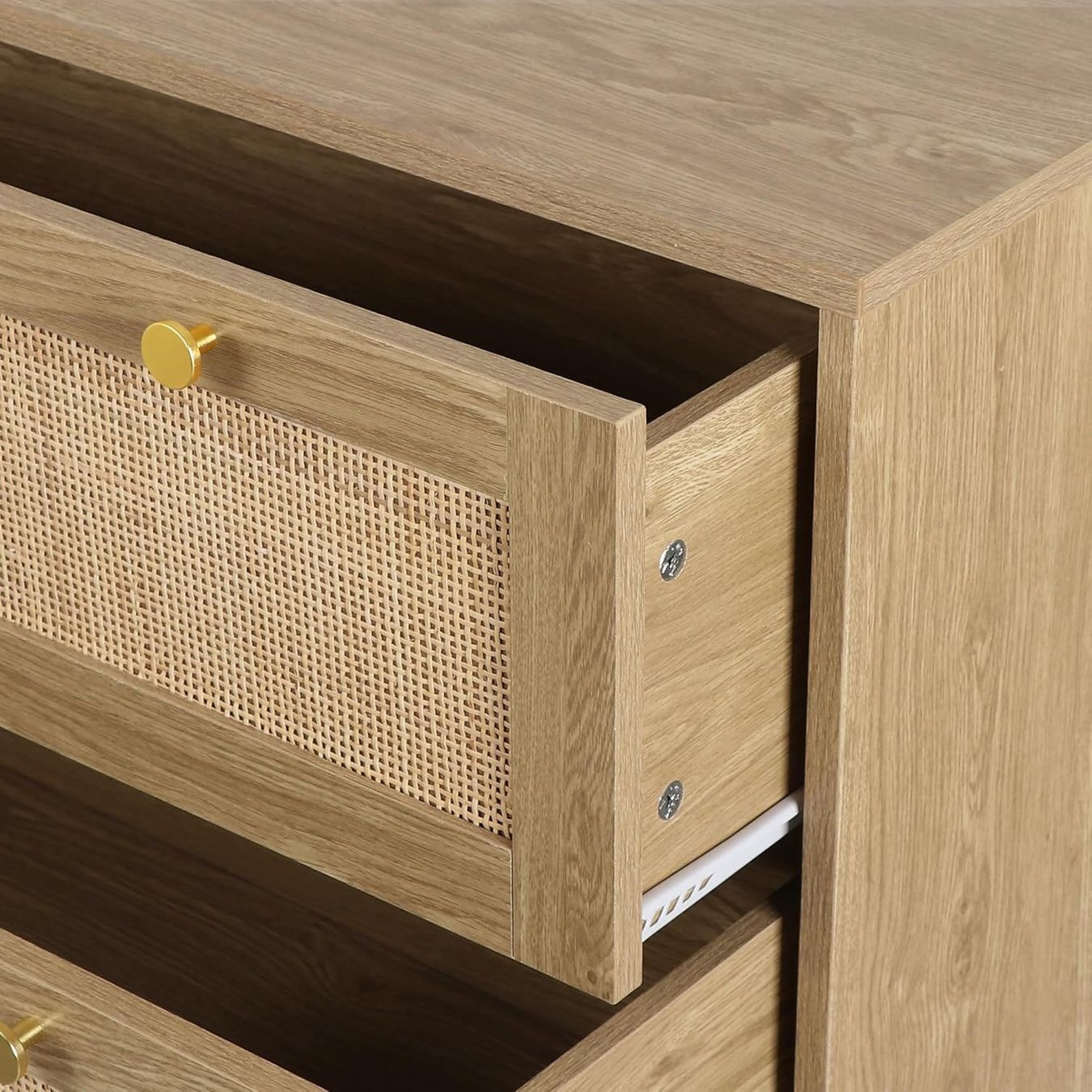 Cassettiere: Rattan Kommode 3 Schubladen Eiche 80x40x91,4 cm – Nuovo e nell'imballaggio originale da St. Gallen venduto da VerkaufsMaus50 8