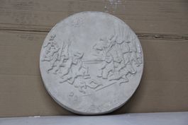 Gipsrelief Schlachtszene von Franco Annoni