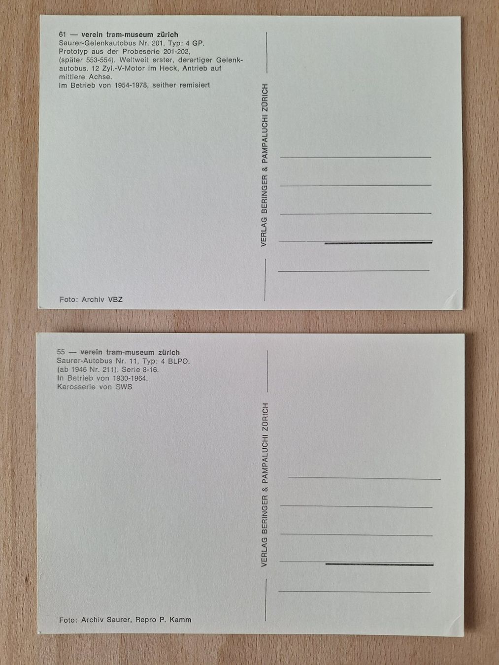 Cartes postales: 2 Fotokarten, Saurer Busse – D'occasion à Lohn-Ammannsegg par Beo71 1
