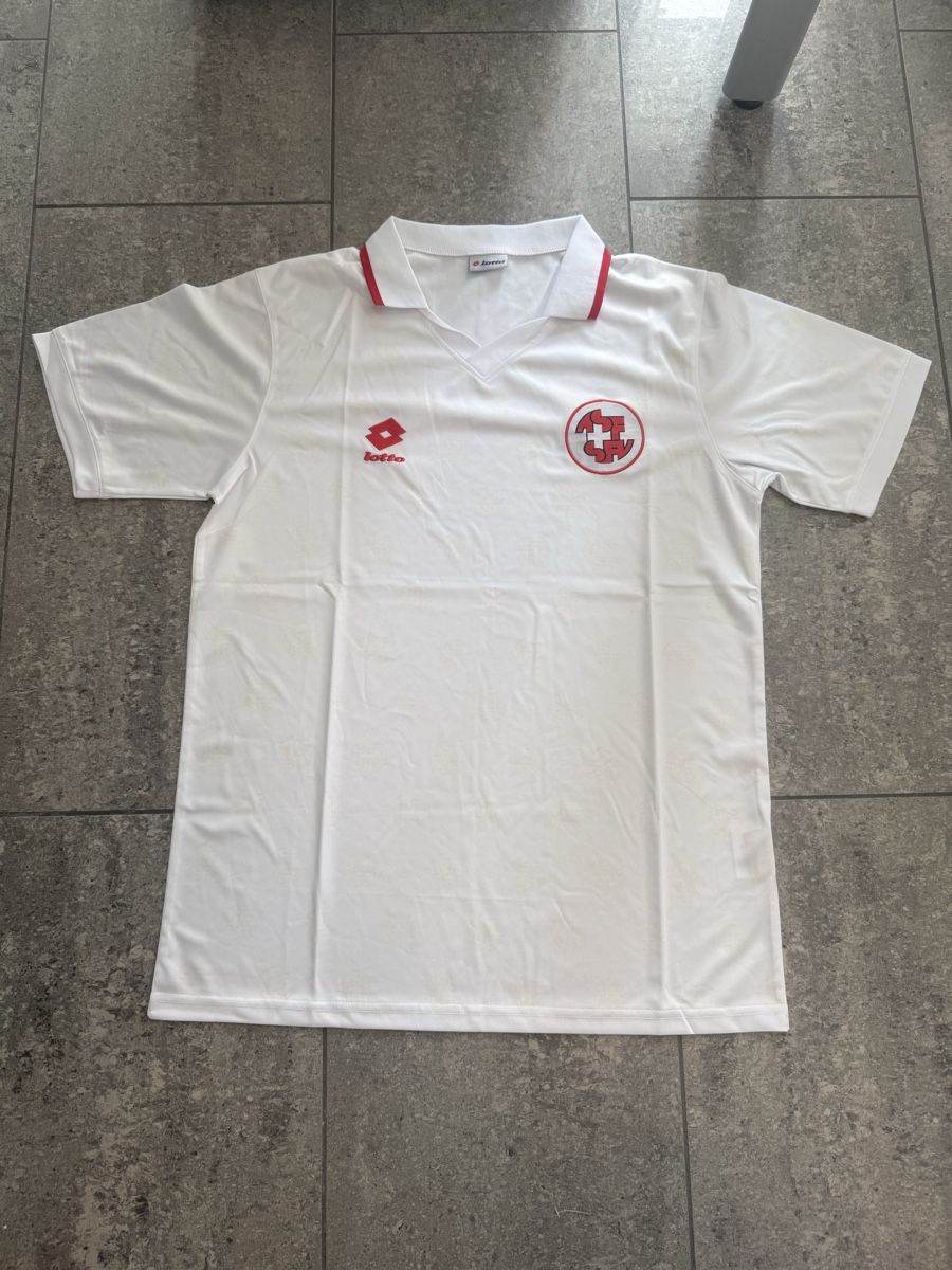 Schweizer Nati Canottiere & Pantaloni: Nati Trikot 1994 – Usato da Allschwil venduto da lor_6cgq