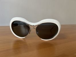 Sacai x Linda Farrow White Aluminum Sunglasses