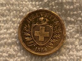 2 centimes/Rappen 1886