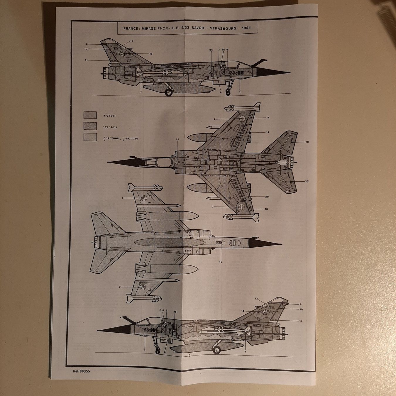 Heller Kit di modellismo & Modellini statici: 1981 ... Dassault Mirage F.1 CR ... Heller 80355 – Usato da Bonstetten venduto da Benibanny59 1