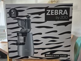 Slow Juicer Zebra by ZOO Whole Fruit Entsafter grau