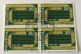 4 er Block Nr.476 mit Vollstempel Lausanne