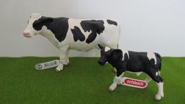 Schleich Kuh und Kalb, schwarz weiss, neu mit Etikett