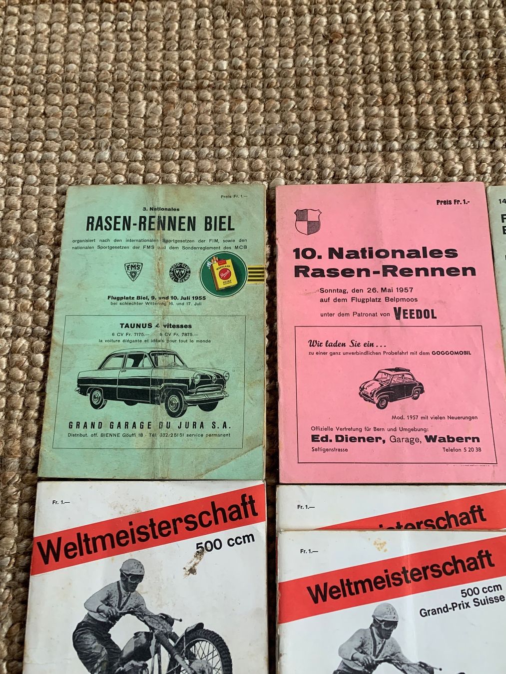 Documenti: Alte Motorrad-Programme Raserennen Schweiz – Usato da Bibern SO venduto da wecafra 1