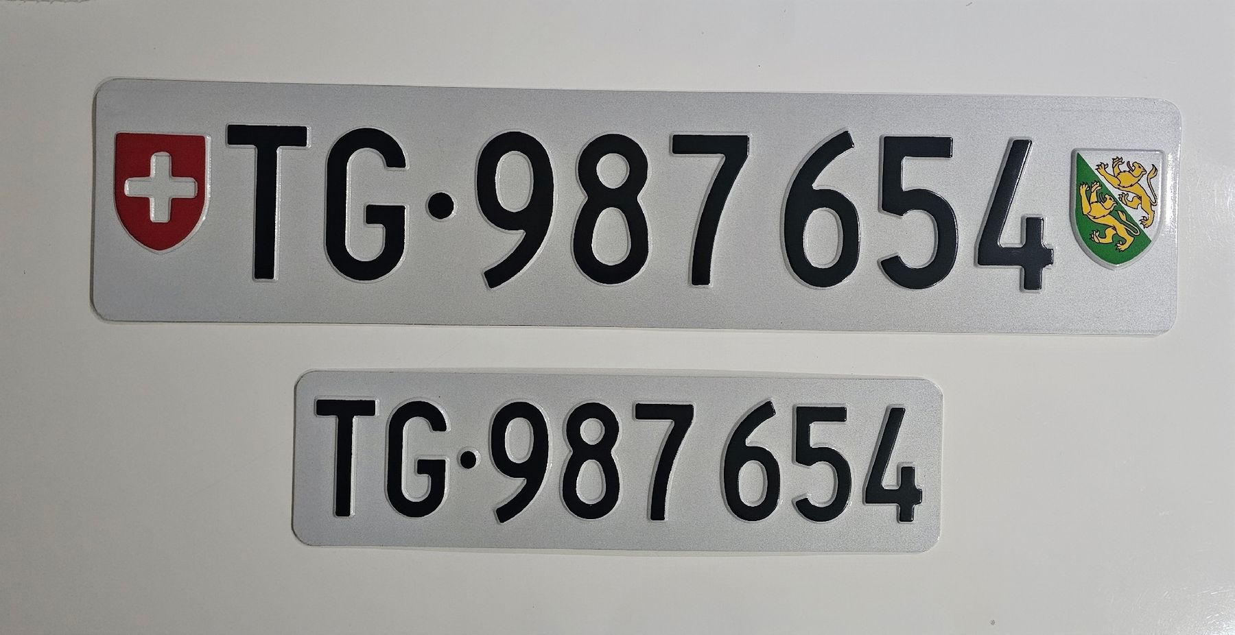 Insegne: Thurgau Kontrollschilder TG 987654 – Usato da Kreuzlingen venduto da aldim12
