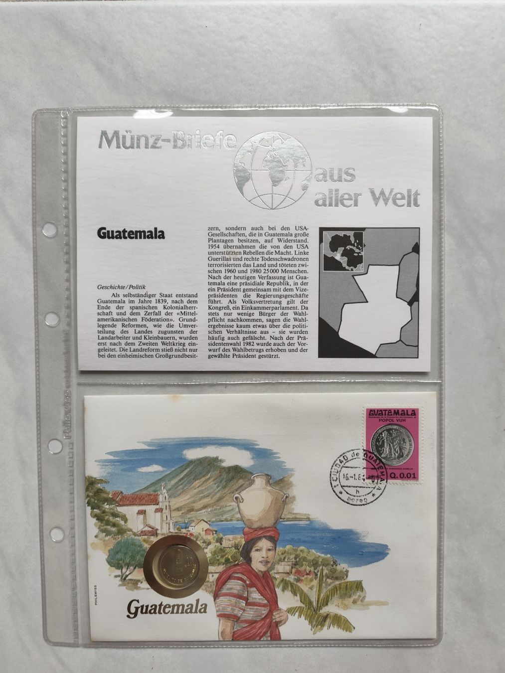 Tutti le monete: Münzbrief Guatemala  – Nuovo (secondo la descrizione) da Schönenwerd venduto da pin_rn7v