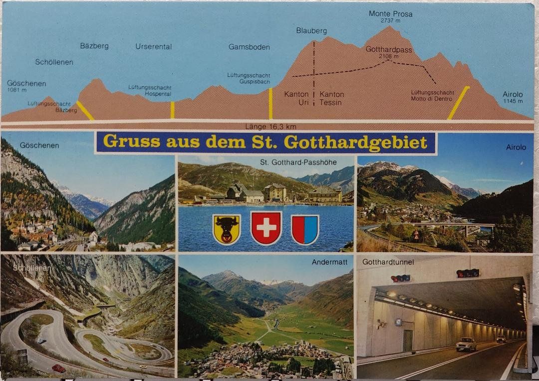 Cartoline postali: St. GOTTHARD - Passhöhe - Tunnel – Nuovo (secondo la descrizione) da Delémont venduto da Domdom1