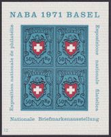 1971, NABA BASEL (Rayon) Block W44, postfrisch ** FW: 2.00