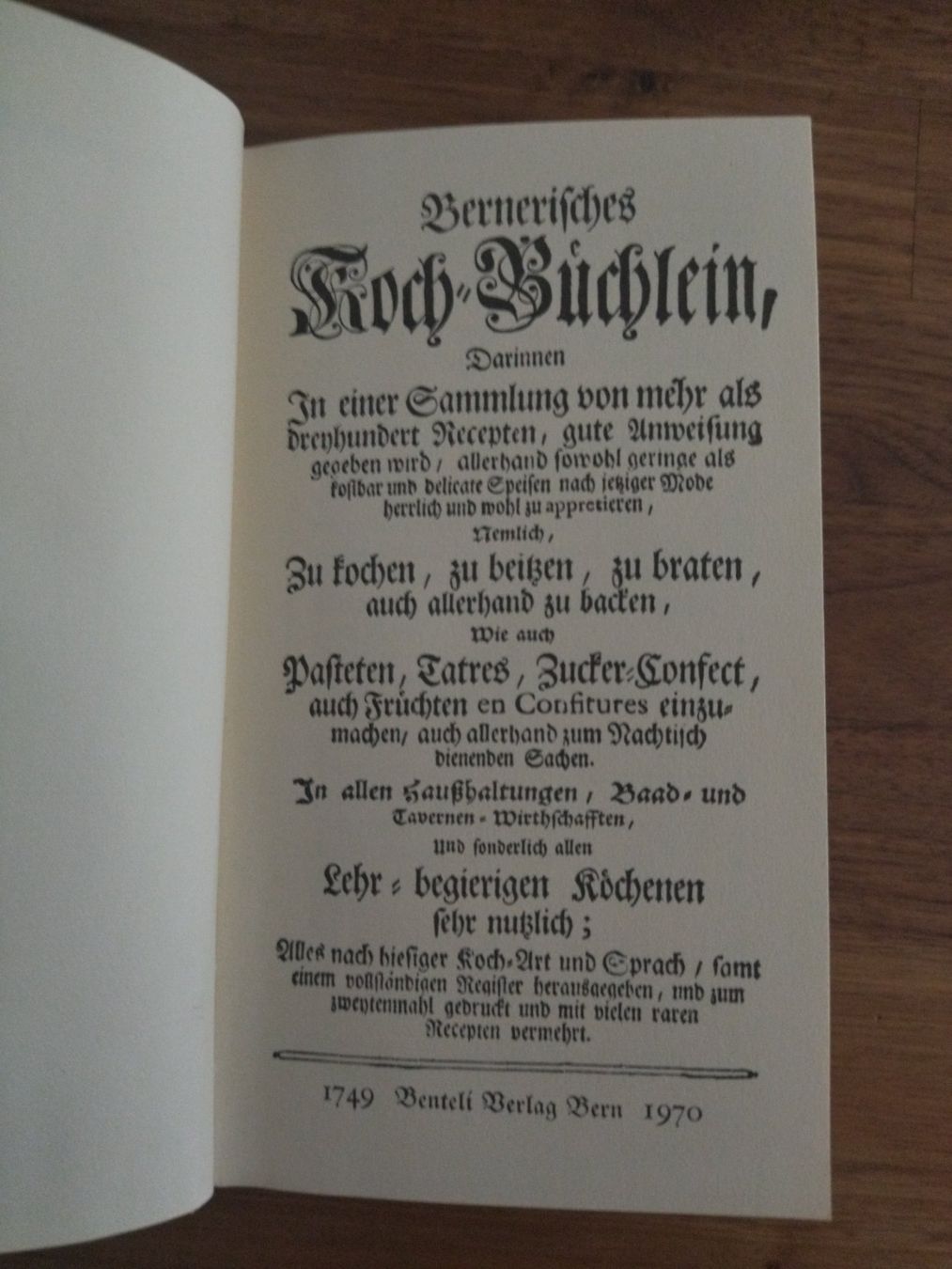 Libri: Kochbuch antik Nachdruck Bern – Usato da Felben-Wellhausen venduto da bananajoe8474 2