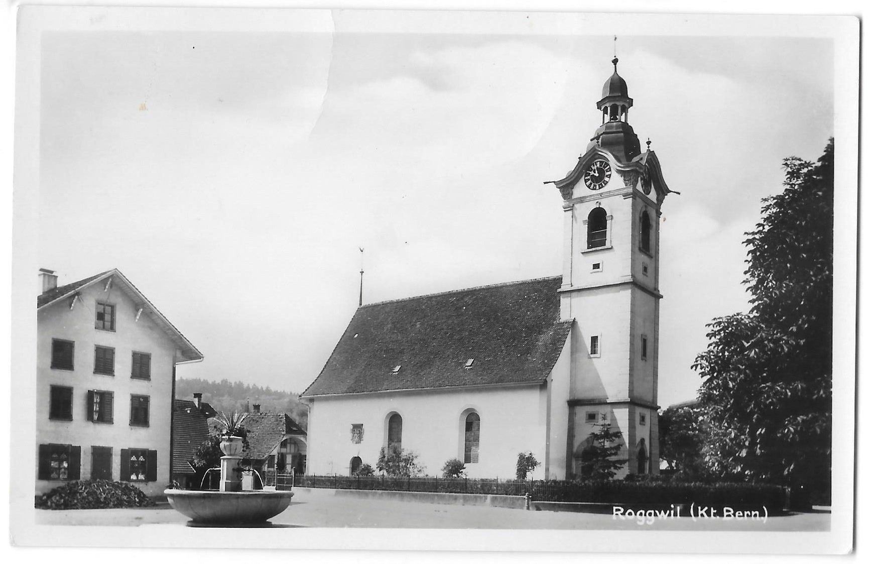 Cartoline postali: Roggwil Teilansicht mit Kirche – Usato da Olten venduto da clotaldi
