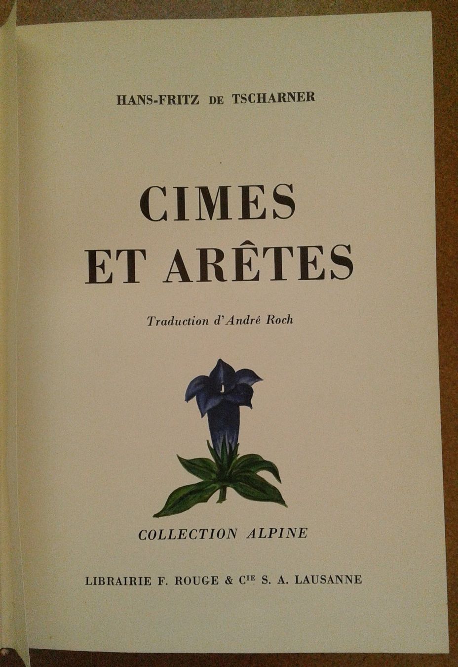 Livres: Hans Fritz de Tscharner - Cimes et Arêtes – D'occasion à Lausanne par LasloH 2