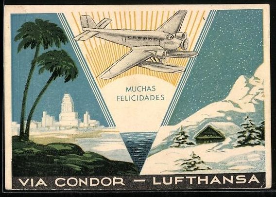 Werbeartikel: Flugzeug von Condor-Lufthansa, Muchas Fe – Gebraucht aus Berlin von bartko-reher