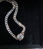 Bracelet argent avec diamant de moissanite de 1 ct GRA