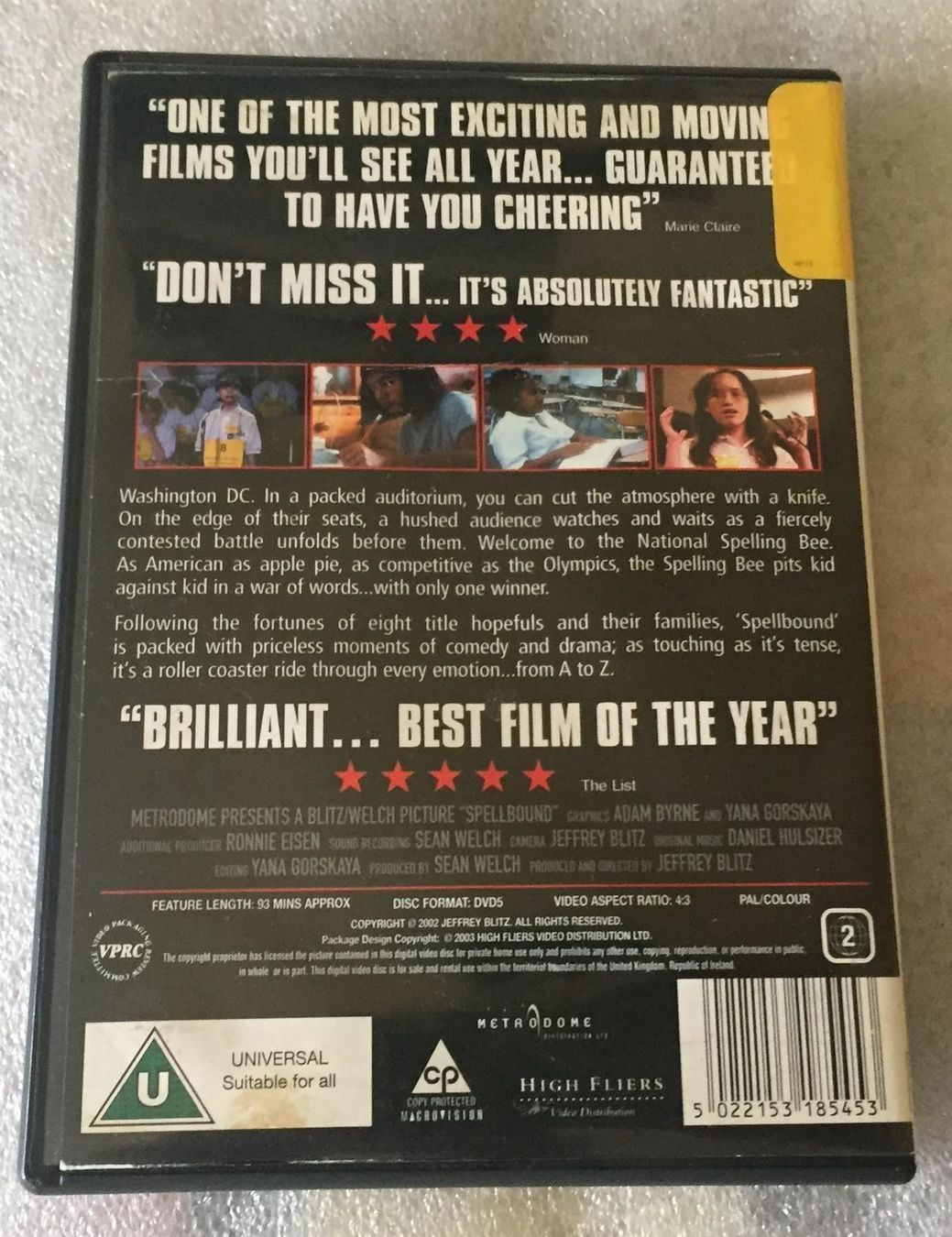 Tutti i DVDs: Jeff Blitz's Cult Documentary SPELLBOUND (Spelling Bee) DVD – Usato da Genève venduto da Cockattoo 1