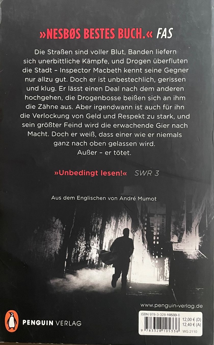 Libri: MACBETH - BLUT WIRD MIT BLUT BEZAHLT - JO NESBØ - THRILLER – Usato da Buchs AG venduto da fischli610 2