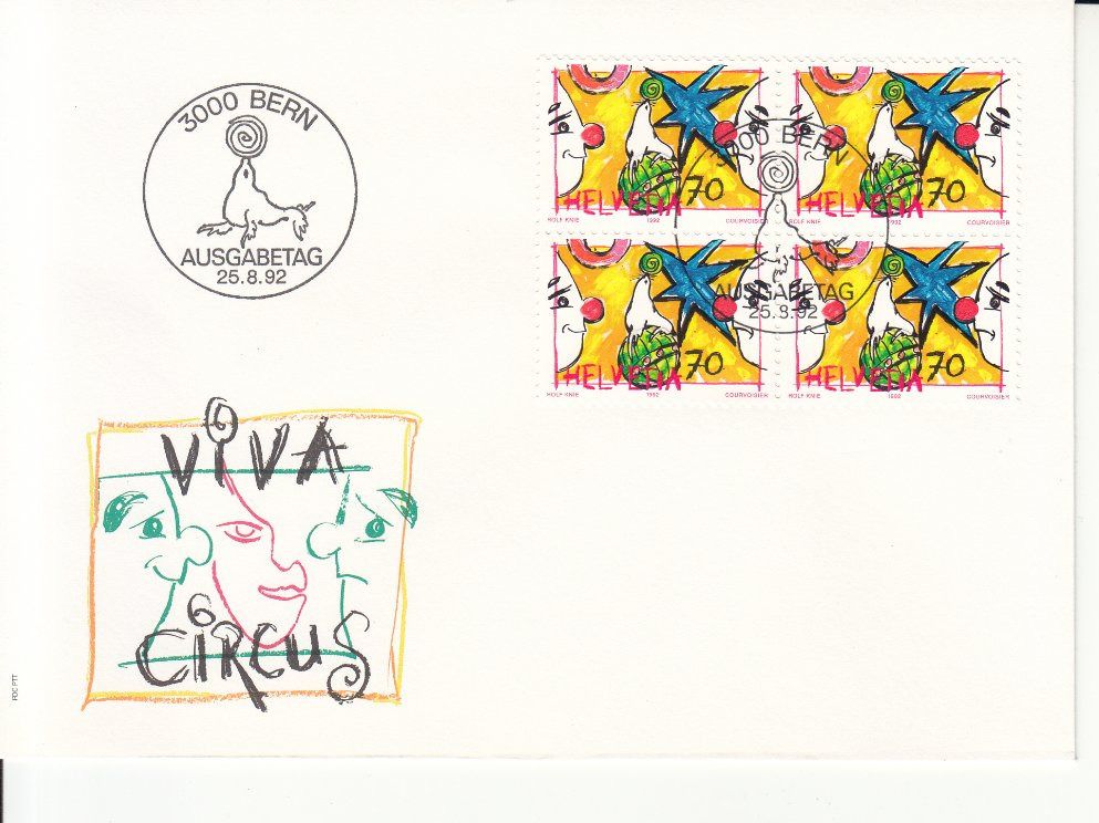 Tutti i francobolli: SBK 832 - 835 im 4er-Block FDC – Usato da Bürglen TG venduto da StampGraf 2