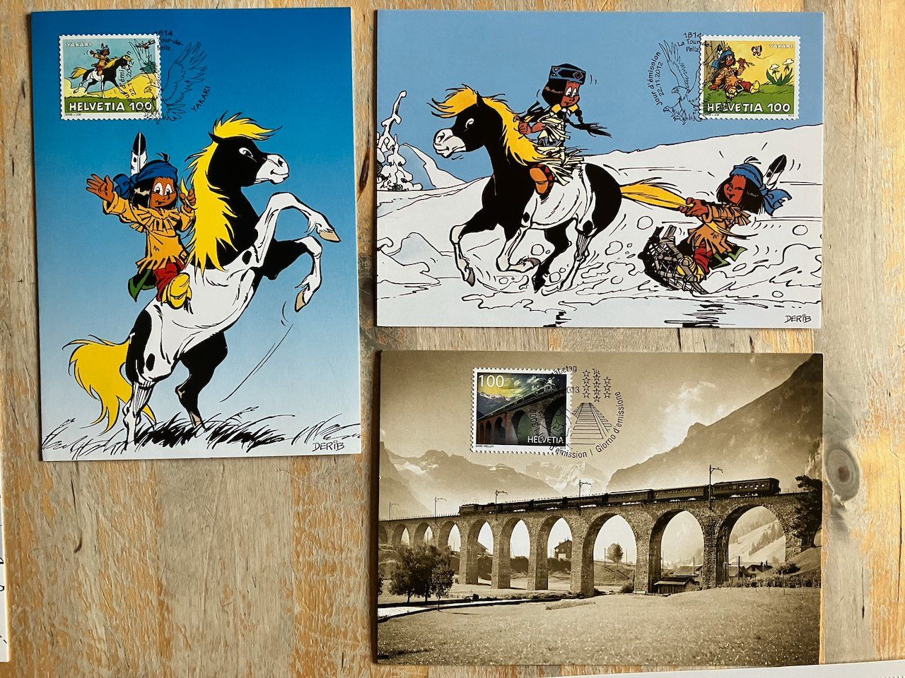 Tutti i francobolli: Lot Maximumkarten Schweiz 2011-15 – Usato da Nesslau venduto da andi_hon 2