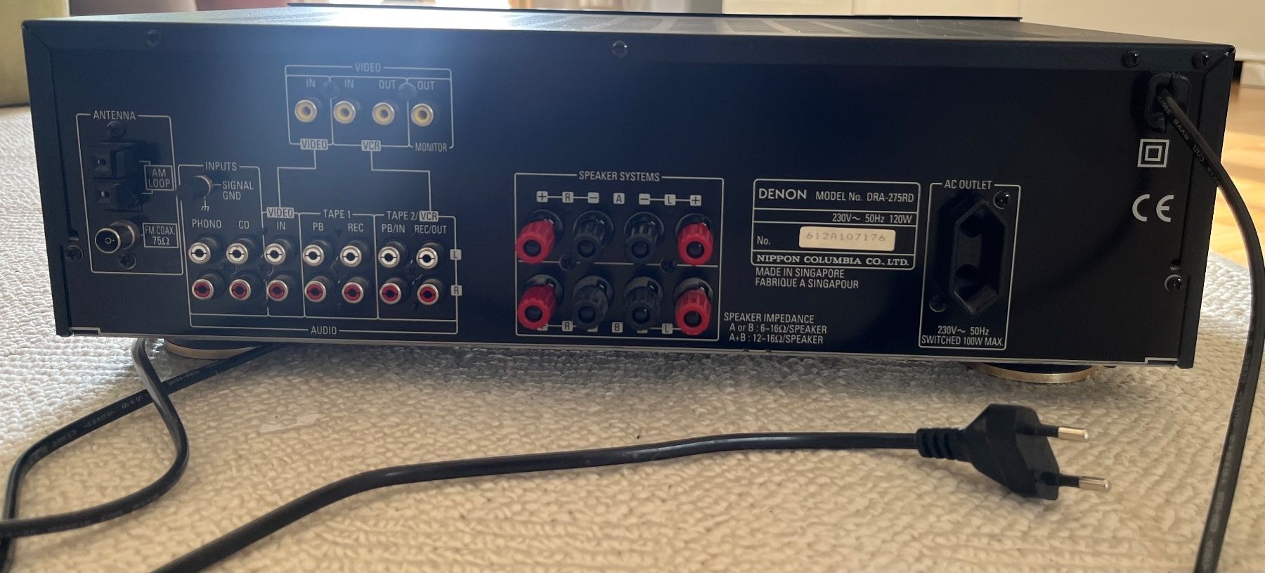 Denon Ricevitori: Denon DRA-275RD Stereo Receiver schwarz – Usato da Zufikon venduto da Cb81 1