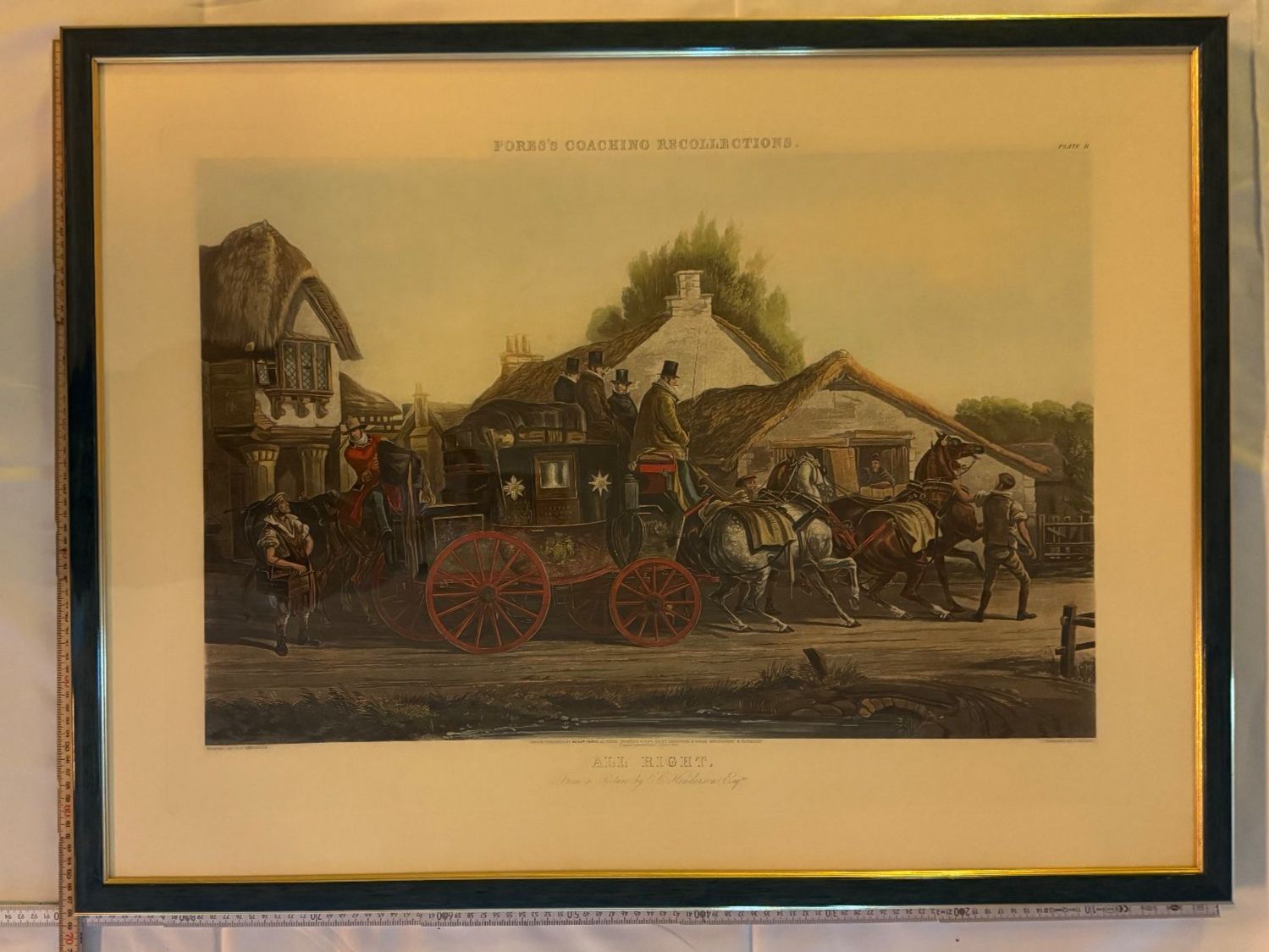 Grafica & Litografie: Antike Lithographie "All Right" gerahmt – Usato da Lachen SZ venduto da rs_73