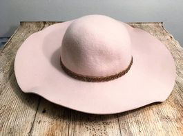 Wollfilzhut, pink, Grösse 57cm, ø 40 cm (Miss Selfridge)
