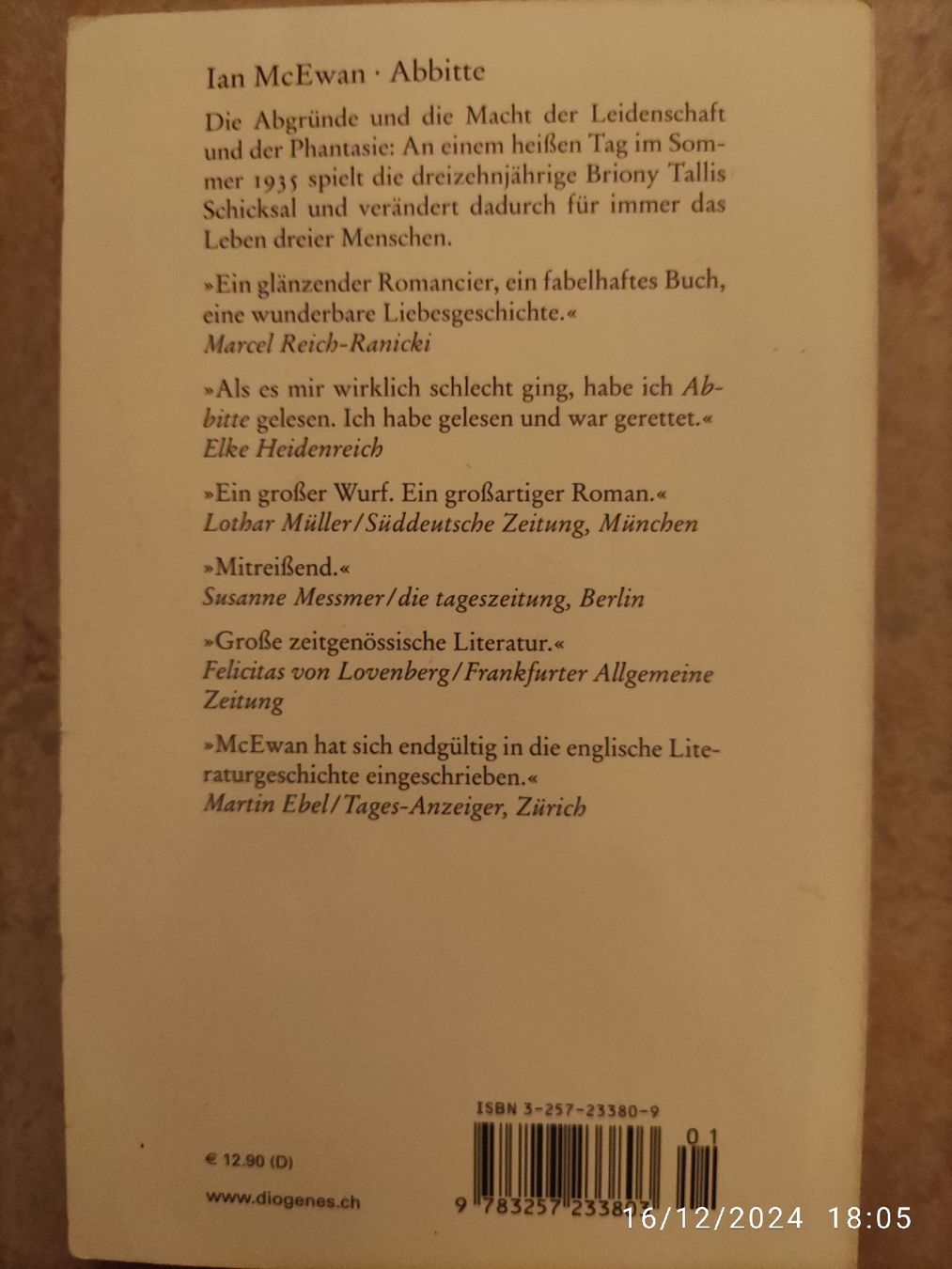 Livres: Ian McEwan Bernhard Robben Abbitte – D'occasion à Basel par Alacant 1