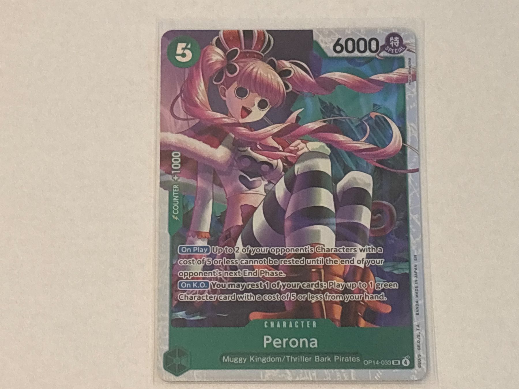 Bandai Carte collezionabili: One Piece TCG CARD OP14-033 ENG – Nuovo (secondo la descrizione) da Schaffhausen venduto da Brickorama0815