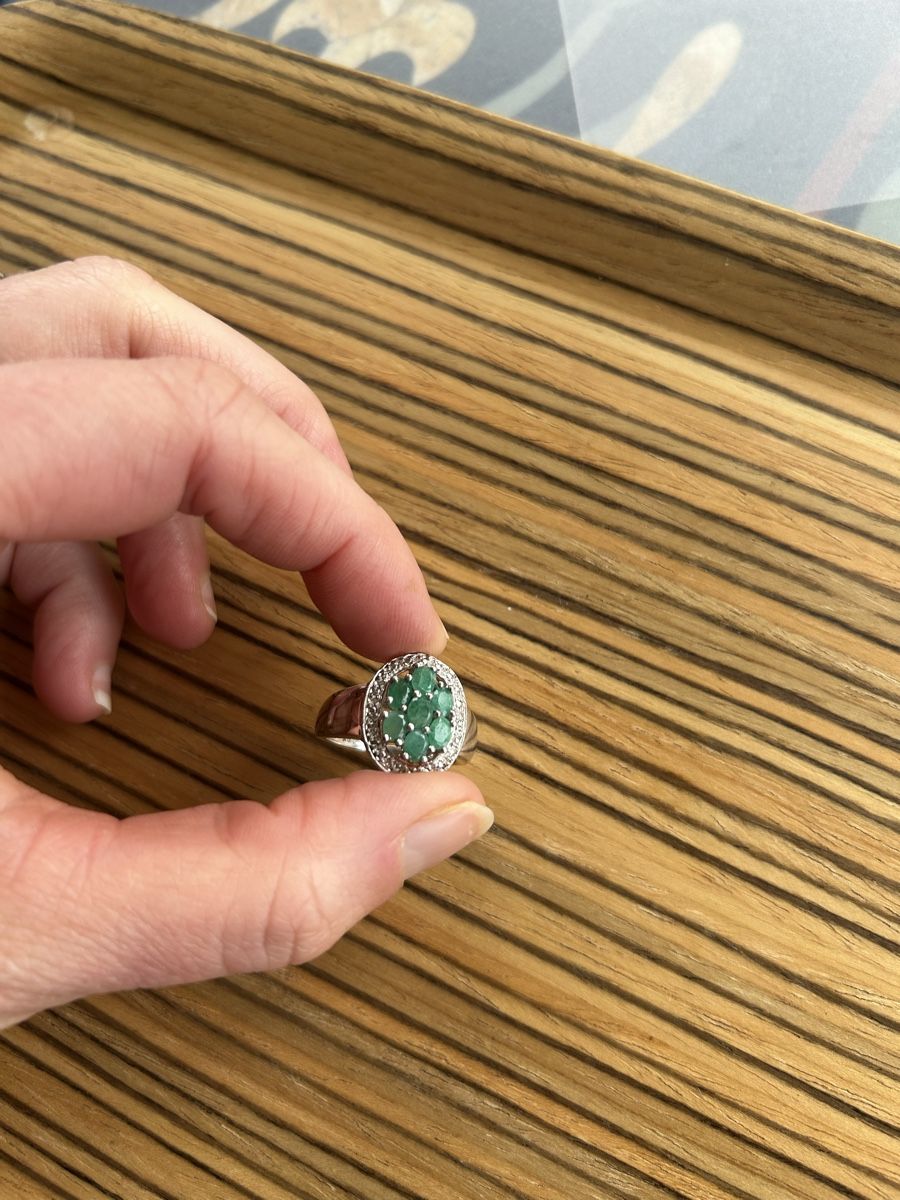 Bagues: Ring Silber 925 mit Smaragden – D'occasion à Birsfelden par Exclusivity 5