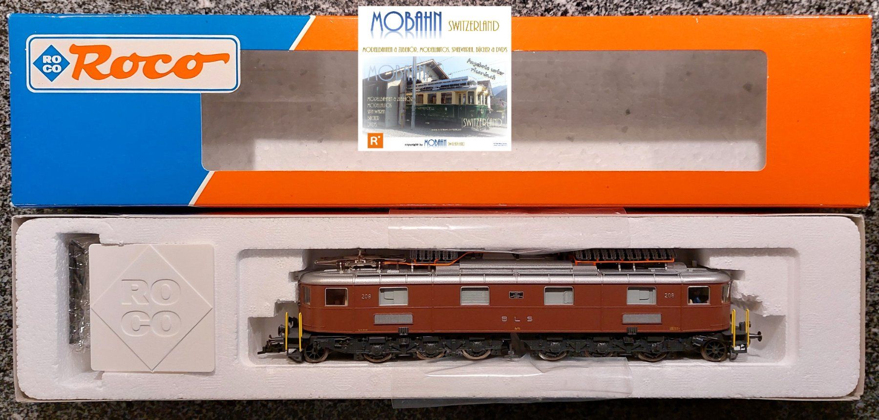 Roco Modelleisenbahnen: Roco 43710 - Ae 6/8 208 der BLS - mit DSS – Neu und originalverpackt aus Rotkreuz von MOBAHN-1zu87