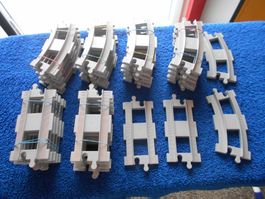 Duplo Schienen  22 Kurven + 12 Gerade in hellgrau (Set 196)
