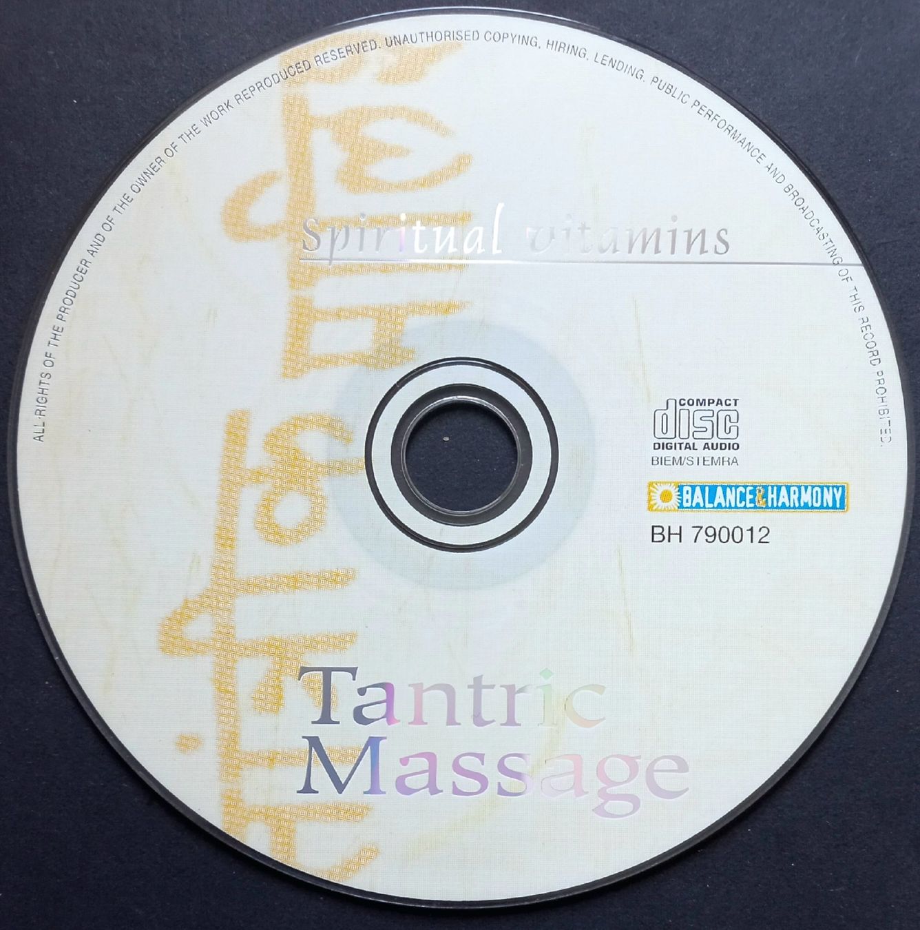 CD: CD - Spirtual Vitamines - Tantric Massage – Usato da Niederuzwil venduto da lubimaja