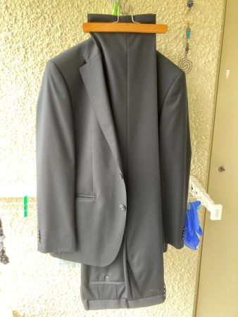 Anzug Grösse 50 Farbe Schwarz 100% Schurwolle
