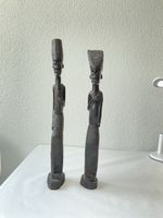 Paire de statuettes africaines sculptées (Ébène)