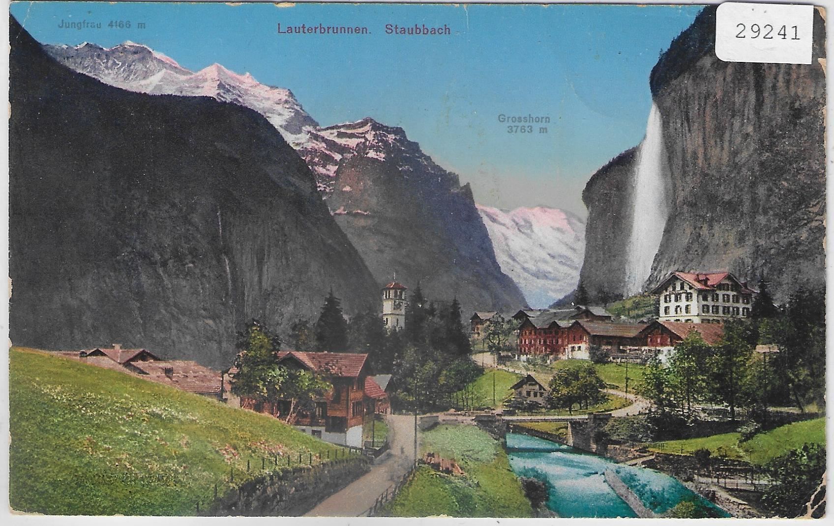 Cartoline postali: Lauterbrunnen mit Staubbach - Litho – Usato da Ettingen venduto da Kartenplanet