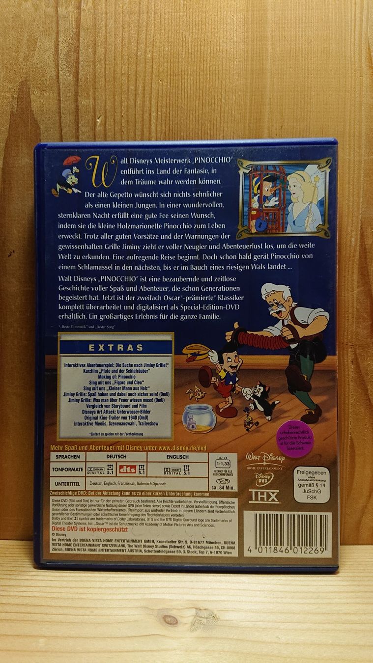 Tutti i DVDs: PINOCCHIO DVD Special Edition DVD Disney – Usato da Wilderswil venduto da Exebub 1