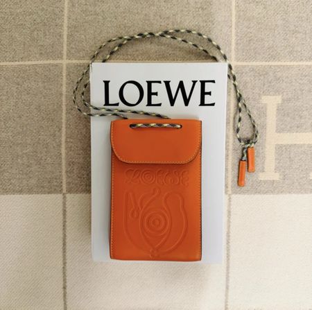 Loewe Paula’s Ibiza Crossbody Mini Bag in Orange Leather