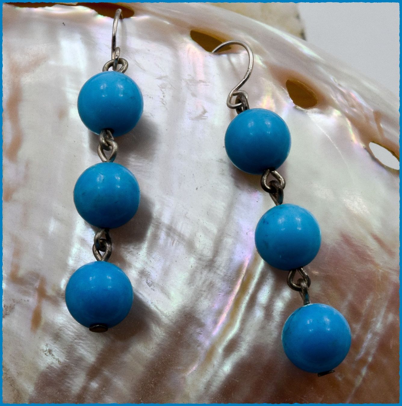 Orecchini pendenti & Orecchini a lobo: TURQUOISE, Türkis Ohrhänger 925 Silber – Nuovo e nell'imballaggio originale da Oberglatt ZH venduto da Goldfee1 1