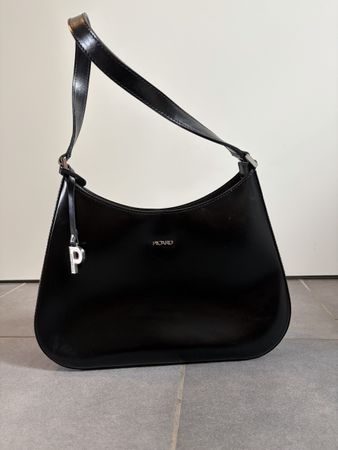Handtasche schwarz Leder Picard Schultertasche guter Zustand