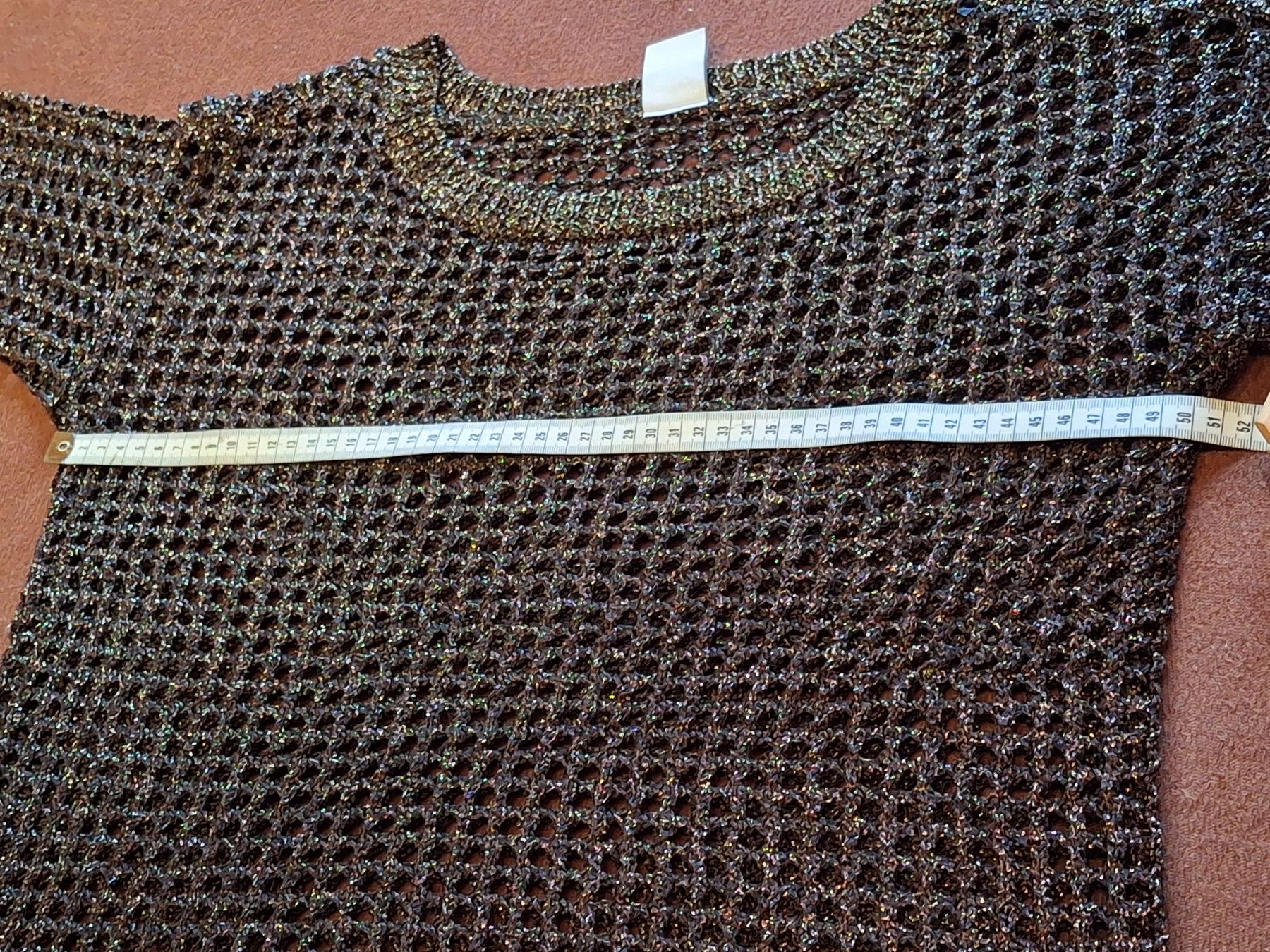 Maglioni & Felpe: Pull marron reflets cuivrés, ajouré S marque Vero Moda – Usato da Villiers venduto da san_jn5w 8