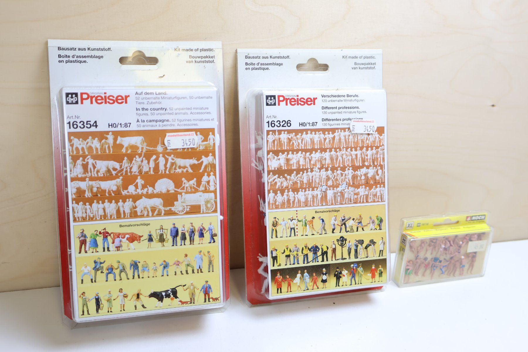 Preiser 2 x grosse Figuren Set + Noch Bade Figuren - Neu H0 (Gebraucht ...