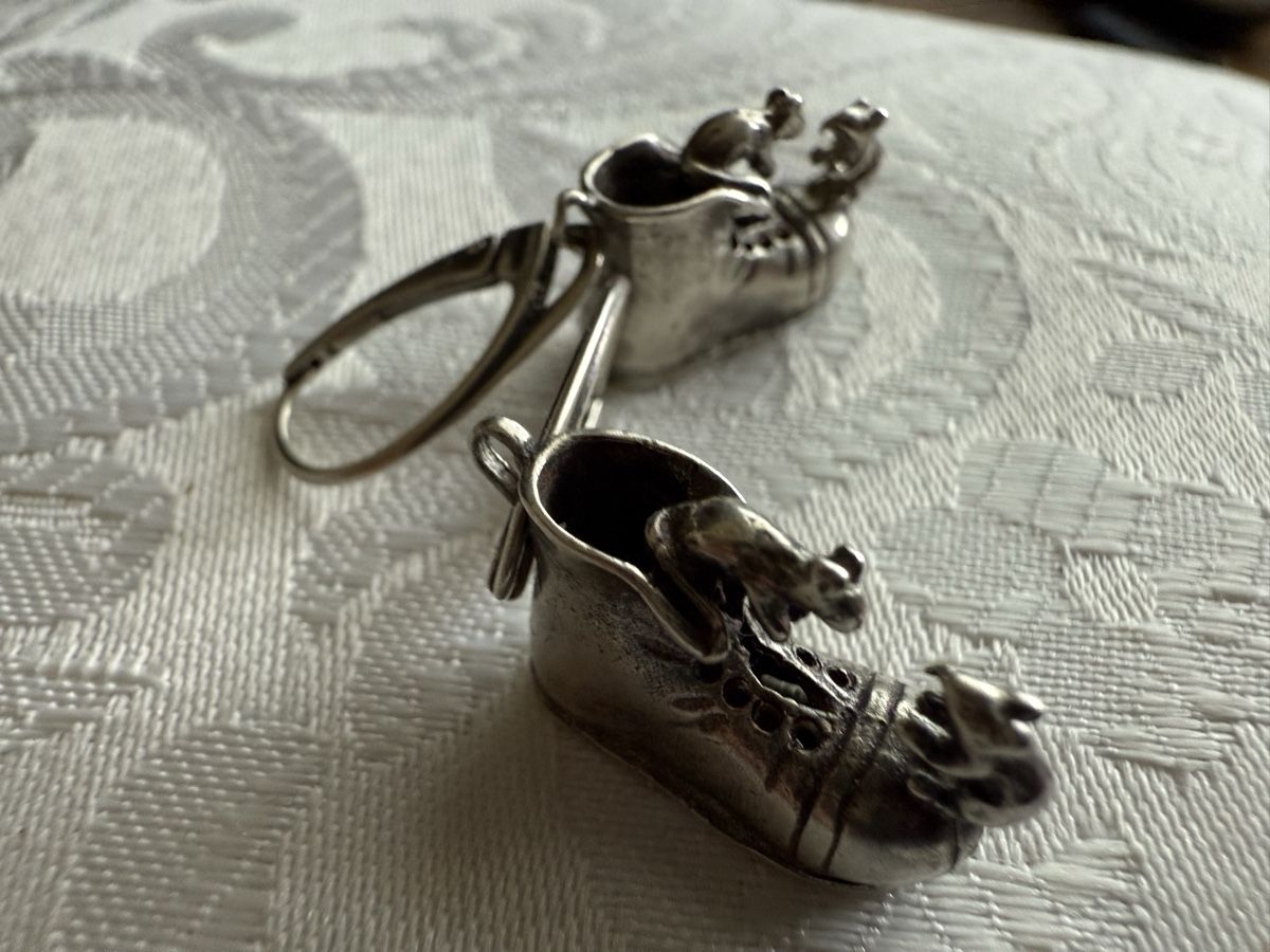 Orecchini pendenti & Orecchini a lobo: Silber Schuhe als Ohrringe – Nuovo e nell'imballaggio originale da Ebikon venduto da elischka 4