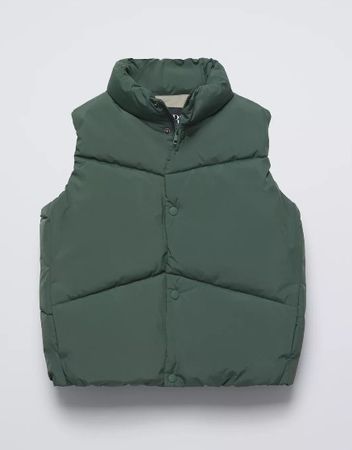 Wasserabweisende Puffer Steppweste grün 164 NEU!