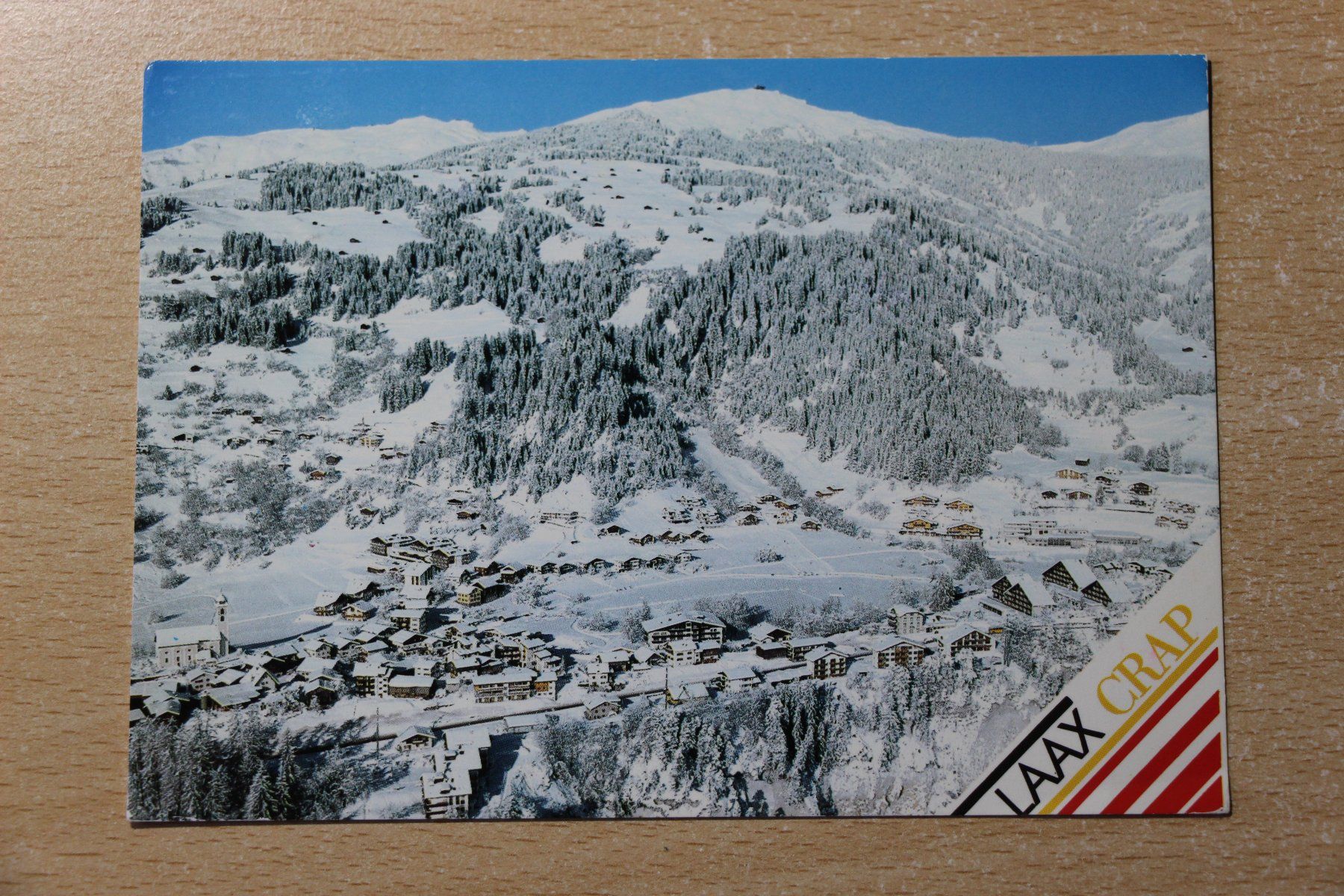 Cartoline postali: Laax mit Crap Sogn Gion – Usato da Laax GR venduto da Schoelli2