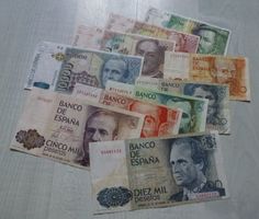 Sammlung ++ 10 Stück alte Banknoten aus Spanien ab 1979