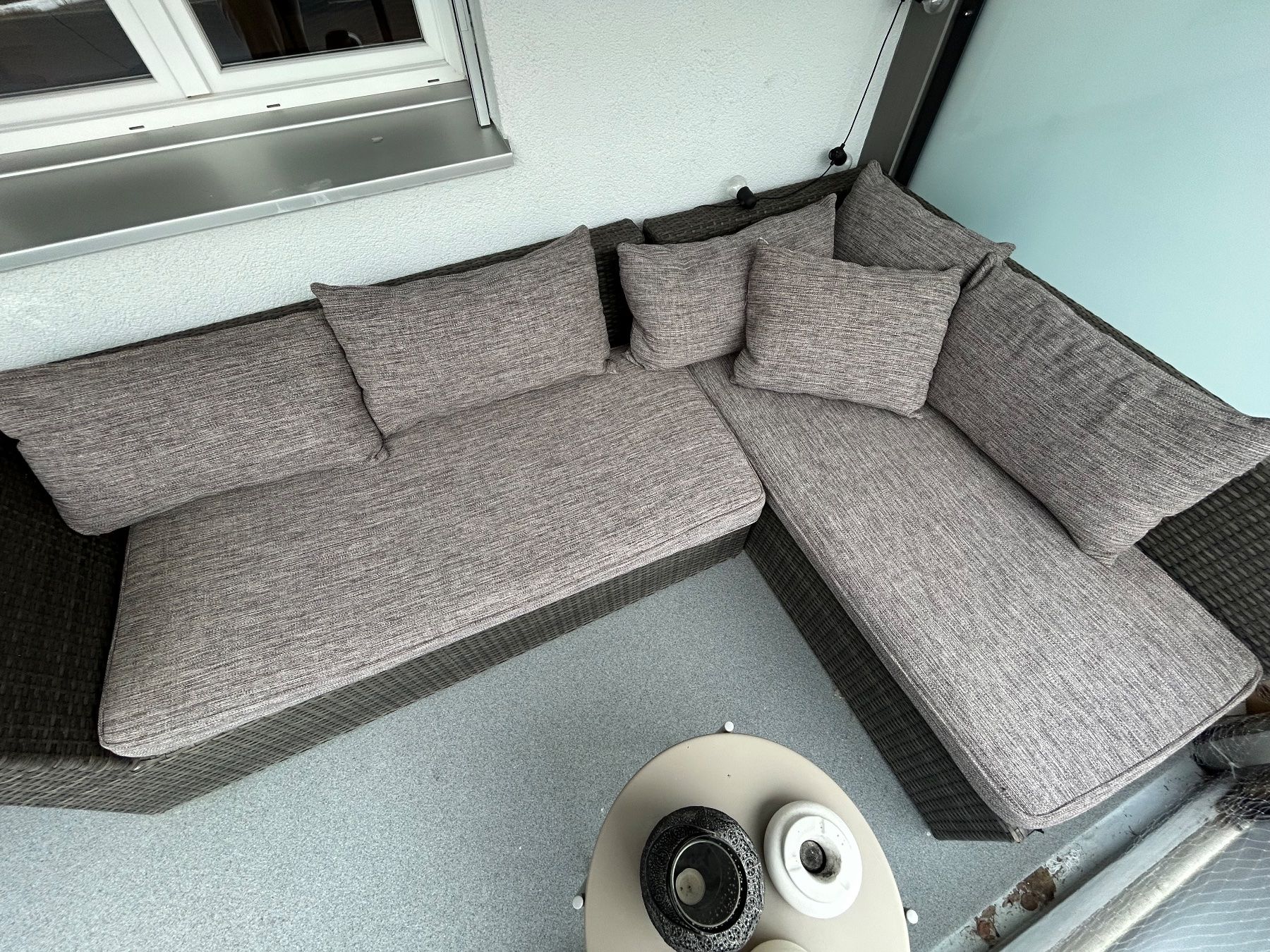 Sofas: Rattan Lounge inkl. Polster – Gebraucht aus Küssnacht am Rigi von qwertzuiopa- 1