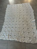 Gehäkelte Decke weiss Handarbeit 